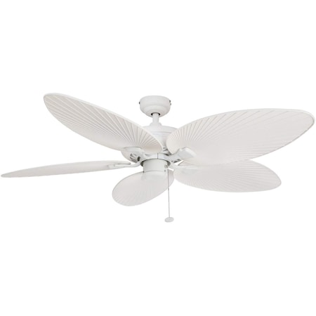 Honeywell Palm Island, 52 in. Indoor/Outdoor Ceiling Fan with No Light, White 50200-40